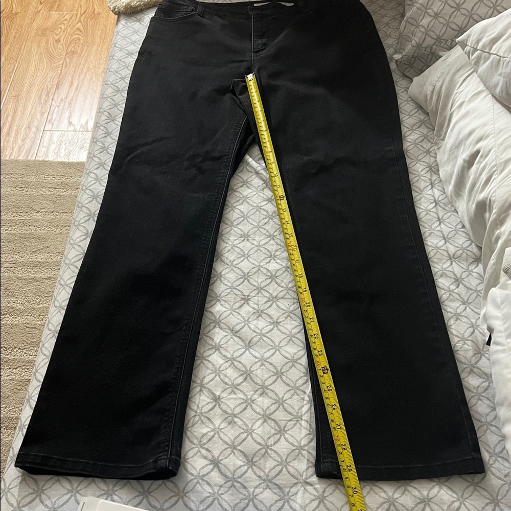 Jones New York Jeans - Beautiful Black Pants - Lexington Straight - Size 12 - Picture 15 of 16